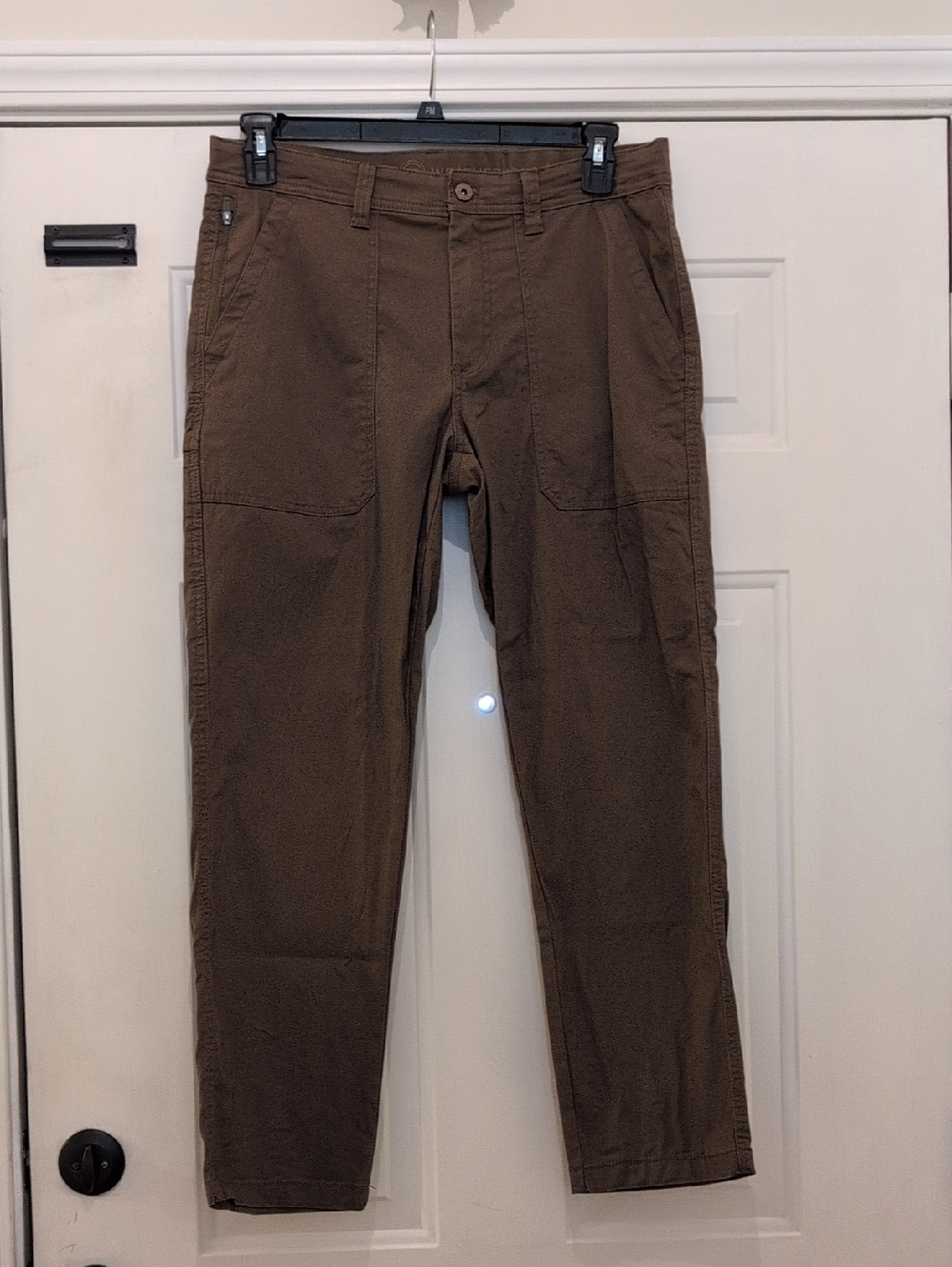 Brown Men's WP Weatherproof 5 Pocket Utility Pants, Size 32x 30
